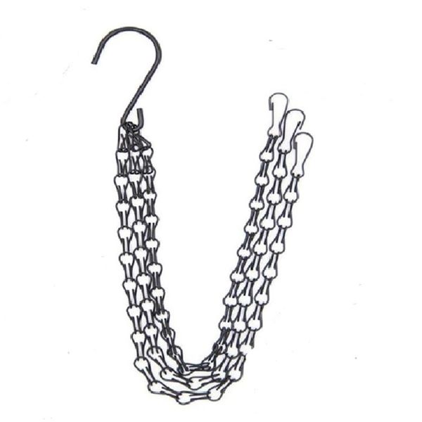 

5 pcs plant flower pot hanger hook hanging basket flower pot 3 point holder hanging chain rope garden flower basket p7ding t200529