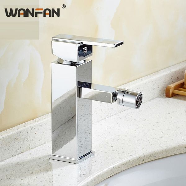 

basin faucet copper chrome finish square toilet bidet faucet single handle cold and water tap bidet mixer bathroom 9097