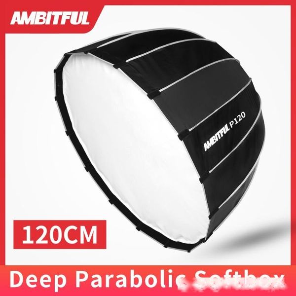 

ambitful p120 portable 120cm 16 metal rods deep parabolic softbox bowens mount studio flash speedlite reflector studio softbox