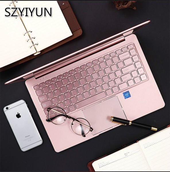 

14'' j4105 portable lap8g ram high speed ssd business office metal notebook rose gold ips computer 2020 new student netbook