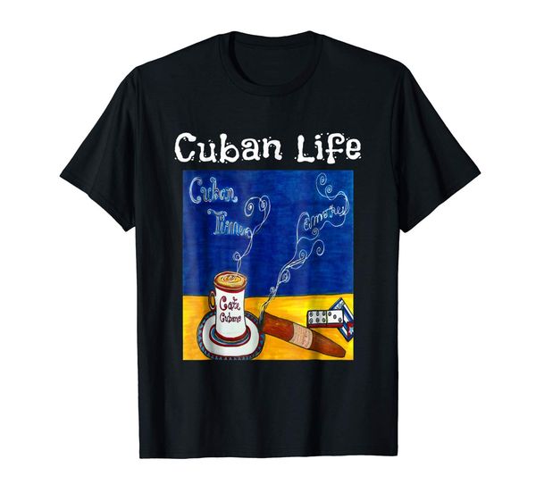 

cuba life t-shirt cuban coffee, cigars, dominoes vintage tee fashion men and t shirt ing