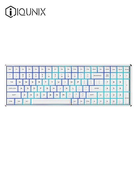 

iqunix f96-kat wireless rgb backlight aluminum alloy mechanical keyboard 100 pbt keycaps cherry mx switches nkro gaming keyboard