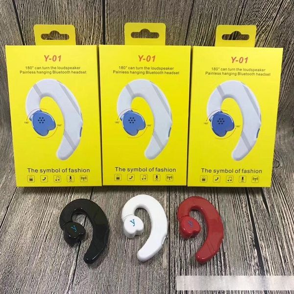 

y-01 rotating external bluetooth headset bone conduction creative fashion mobile phone wireless headset universal