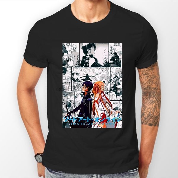 

sword art online kirito asuna manga sao anime tshirt t-shirt tee all size