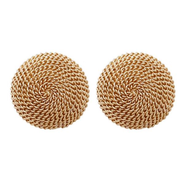 

stud selling ear fashion simple round gold metal, Golden;silver