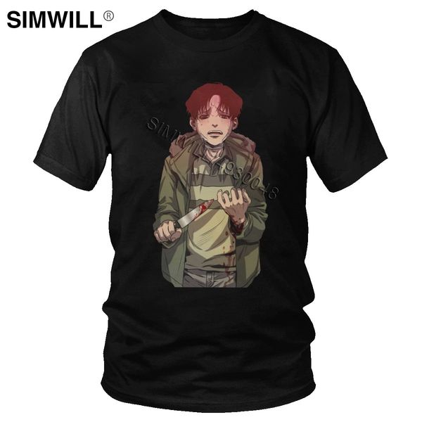 

cool yoonbum tee killing stalking tshirt short sleeve cotton ks yoon bum t shirt sangwoo korea koogi yaoi shonen manga t-shirt