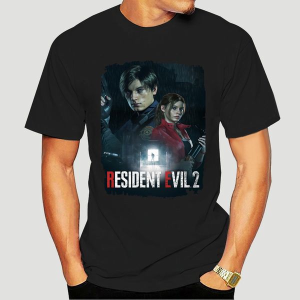 

slimerland short-sleeve resident-evil-2-poster- tshirt for men-0469a