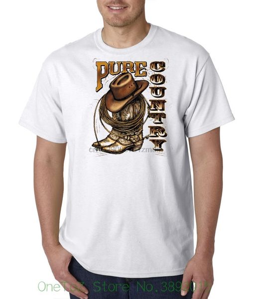 

mens 100% cotton short sleeve print pure country boots cowboy hat rope lasso western rodeo t-shirt s - 5xl