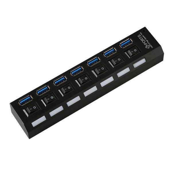 

7 ports usb 3.0 hub on/off sharing switch splitter for mac windows xp / vista / 7/8 / 10/mac os 9.1 high speed