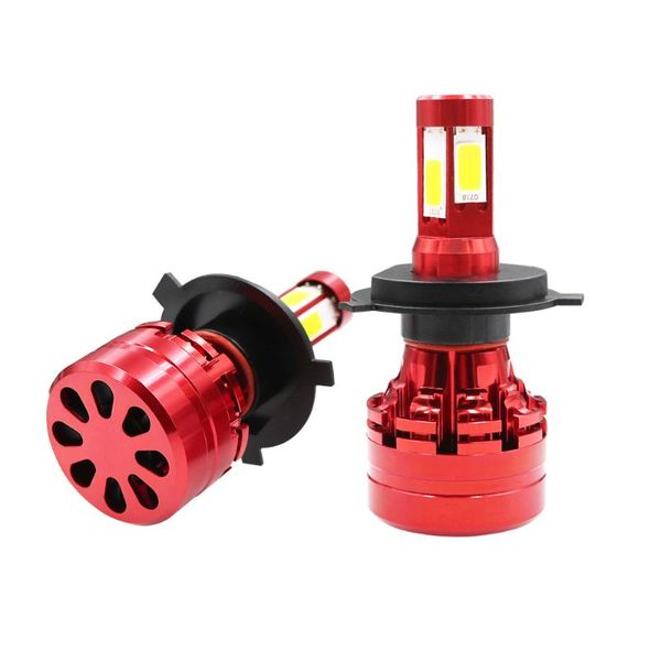 

9003/2/h4 led headlight bulbs 16000lm 80w 6000k pure white light 4-sides cob chips super brightness high&low beam