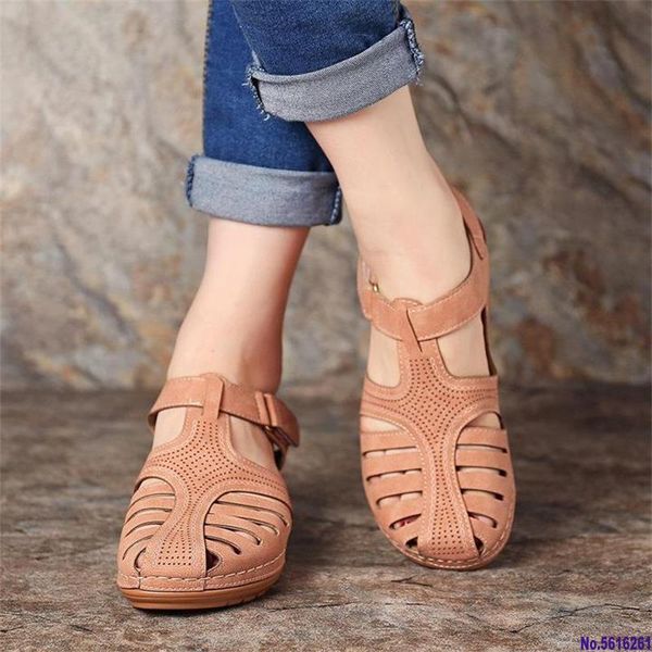

women's wedge sandals dropshipping 2020 summer round toe buckle ladies shoes gladiator casual female platform sandals, Black