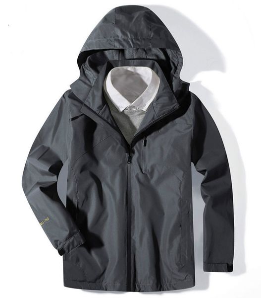 

2020 spring and autumn hooded jacket jacket men's casual street slim windbreaker jacket authentic men's clothing -7xl, Black;brown