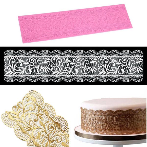

cake tools flower silicone lace impression mold decor bake emboss mat mould craft