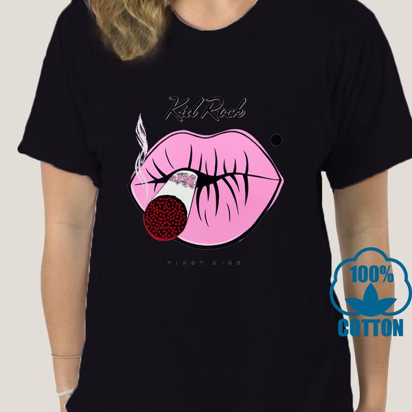

2334a kid rock american musician first kiss logo men white t-shirt