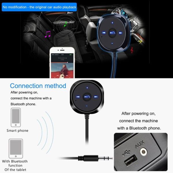 

usb2.0 bluetooth wireless car adapter kit hands-talking car audio receiver built-in mic music controller stereo sound