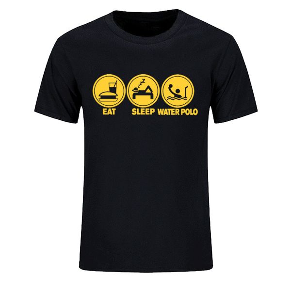 

2019 new eat sleep water funny creative men's short sleeve o neck cotton casual t shirts