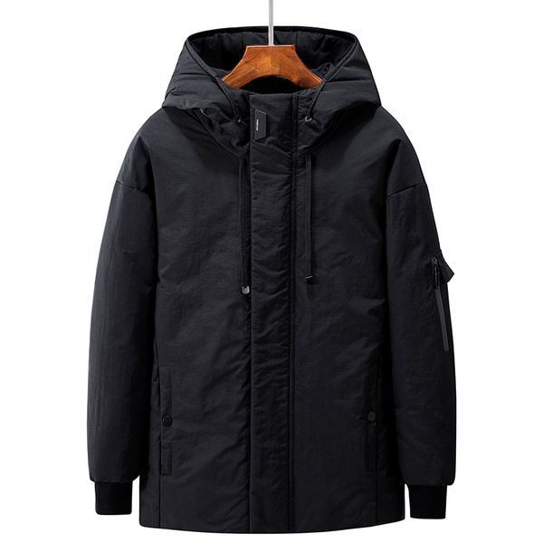 

men's winter down coat hooded casual white duck down jacket men warm puffer jacket men clothing black thick warm outwear