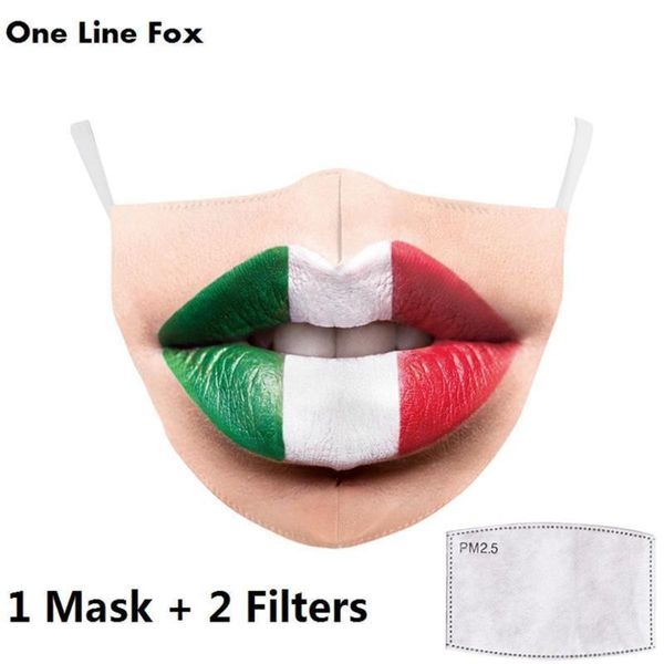

2021keep spain m forza mask italy flag fighting print face masks fabric protective pm2.5 yifl