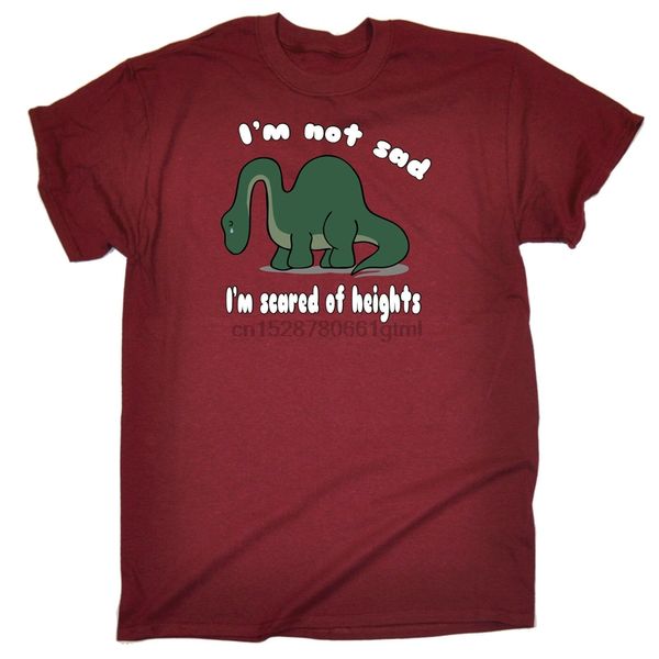 

не грустно scared of heights mens t-shirt tee подарка дня рождения динозавр симпатичные смешные последние новый стиль tee shirt