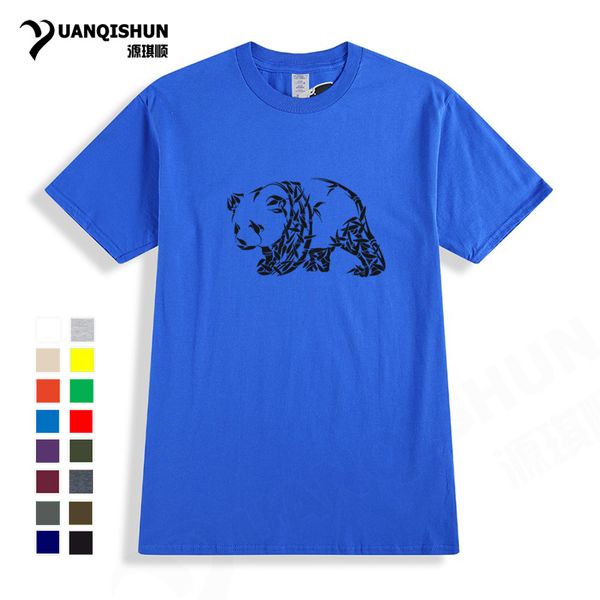 

new design bamboo panda t-shirt summer fashion printing chinese style t shirt 16 colors cotton short sleeves tee unisex