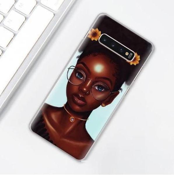 

melanin poppin phone case for samsung galaxy s10e s10 s20 plus s7 s8 s9 plus note 8 9 10 plus s10 note 10 5g tpu case coque