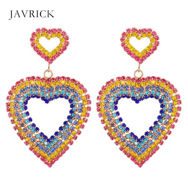 

dangle & chandelier rainbow crystal earrings colorful rhinestone statement jewelry women lady ear accessories gift, Silver