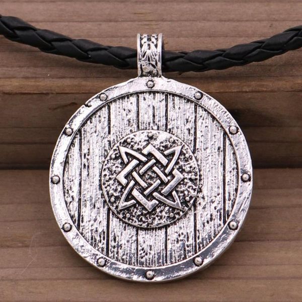 

pendant necklaces slavic kolovrat symbol amulet and talisman vintage jewelry necklace, Silver