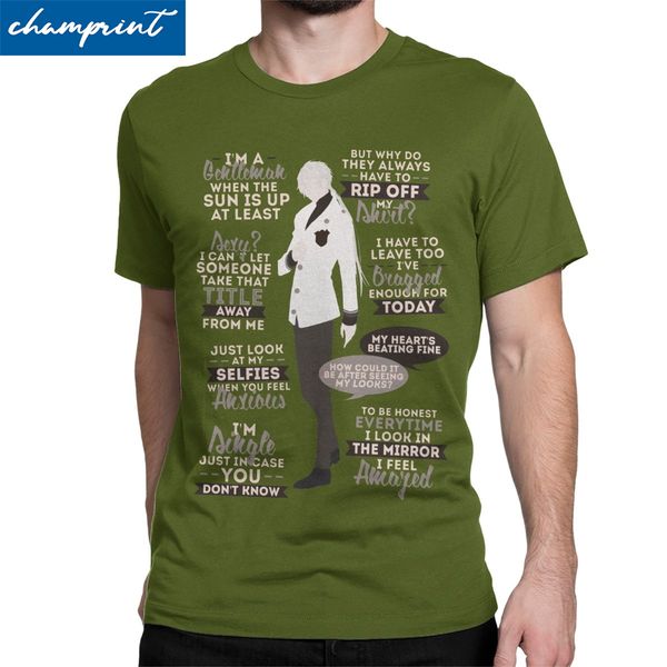 

men's zen quotes t shirt mystic messenger mm bg otome game clothes humor crewneck tee shirt graphic printed t-shirt