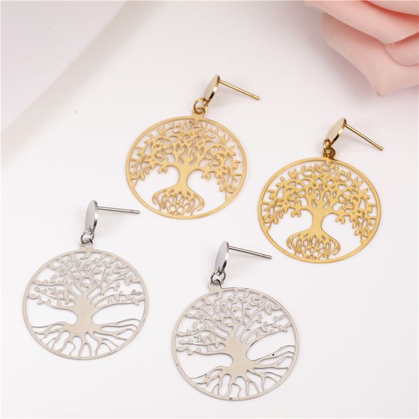 

oufei stainless steel earrings for women tree earrings 2020 fashion jewelry summer accessories drop set bohemian, Silver