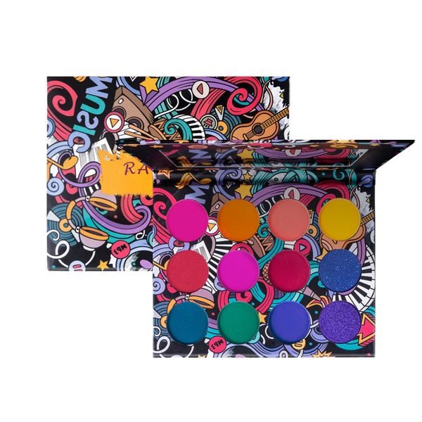 

12 colors glitter shimmer eyeshadow pallete high pigment eye shadow palette