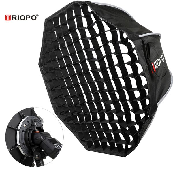 

light stands & booms triopo 90cm speedlite portable softbox w/ honeycomb grid outdoor flash octagon umbrella soft box for godox yongnuo