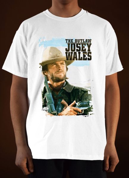 

the outlaw josey wales movie poster 100% quality cotton men print t-shirt 100% cotton dress t-shirt