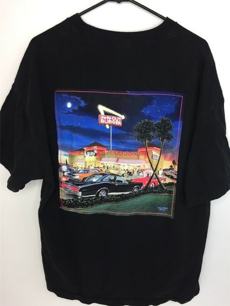 

в n out burger las vegas black 100% хлопок футболка sz 2xl xxl новые тенденции tee shirt
