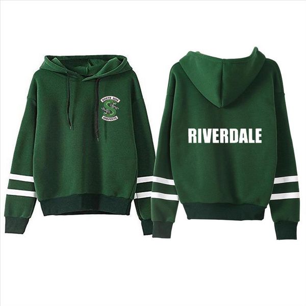 

riverdale hoodie sweatshirts plus size south side serpents streetwear spring hoodies men women hooded pullover tracksuit, Black