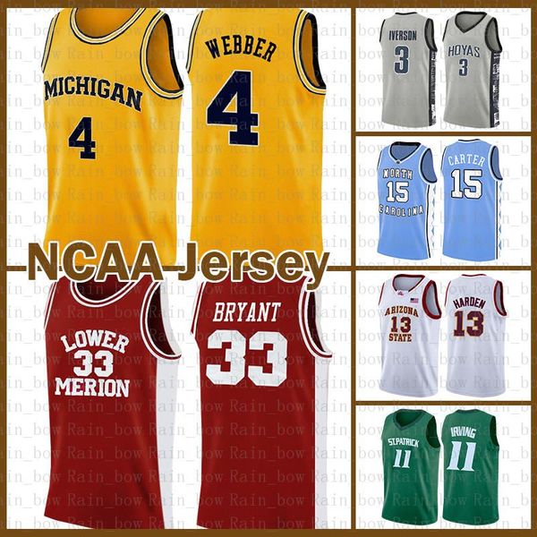 

33 bryant ncaa chris 4 webber kyrie lebron 23 james irving dwyane 3 wade university kawhi stephen 30 curry leonard basketball jersey barkley, Black