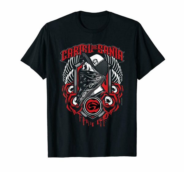 

cartel de santa смешные череп черная футболка s-3xl confortable tee shirt