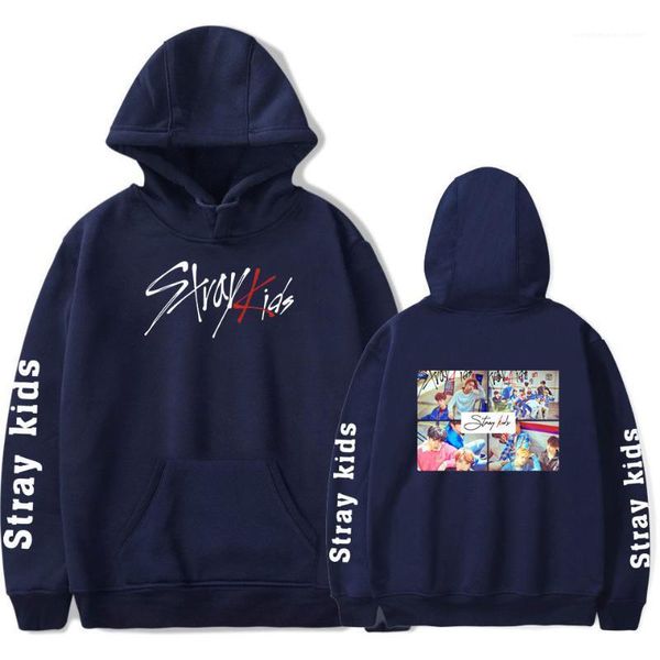 

tees stray kids mens hoodies teenager designer sweatshirts long sleeve crew neck males pullover sweatshirts casual, Black