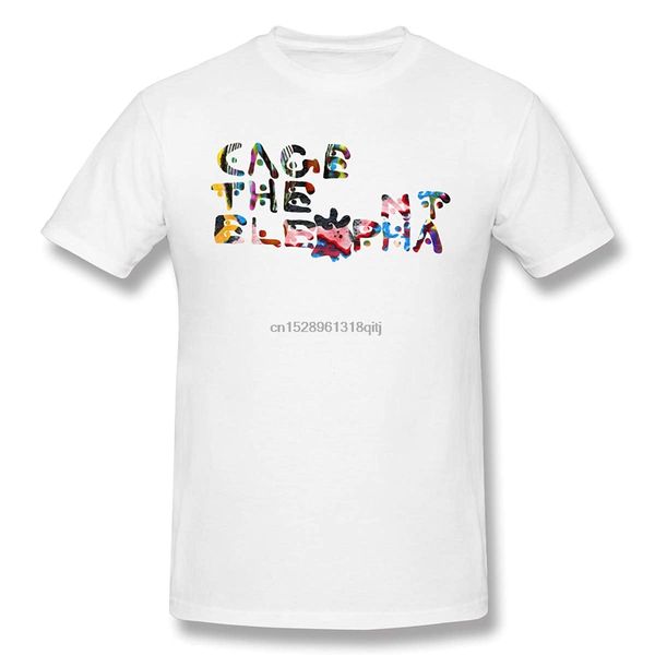 

shawnajjarosz men's cage the elephant logo t-shirts white with men's short sleeve