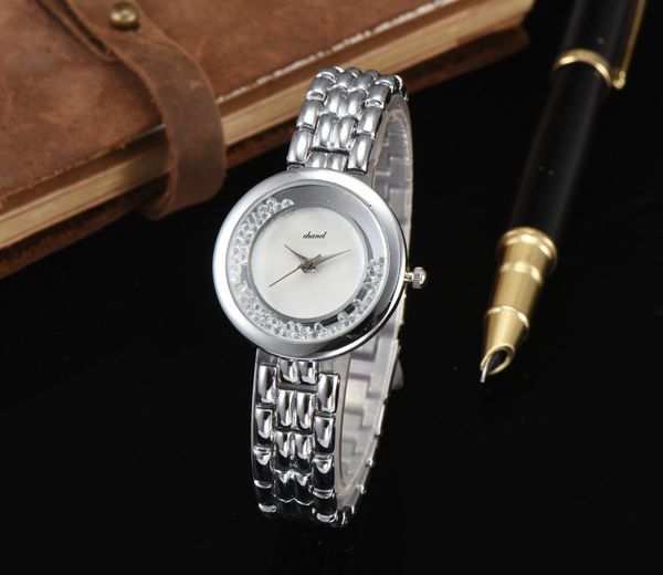 

selling fashion ladies ultra-thin diamond flower watch temperament lady trend new stainless steel strap quartz battery, Slivery;brown