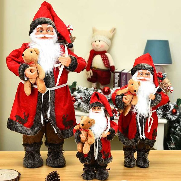 

christmas doll santa claus shopping mall decoration christmas decoration santa claus statue home