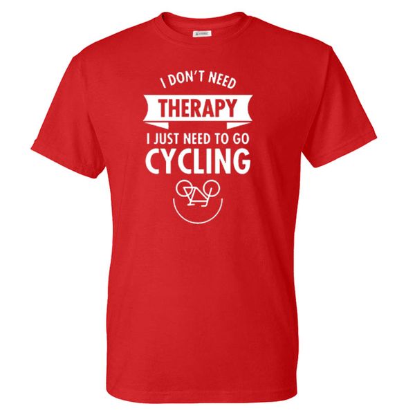 

2019 summer i don't need therapy i just need to go bicycle men printing t-shirt casual fashion cotton tee streetwear round-neck