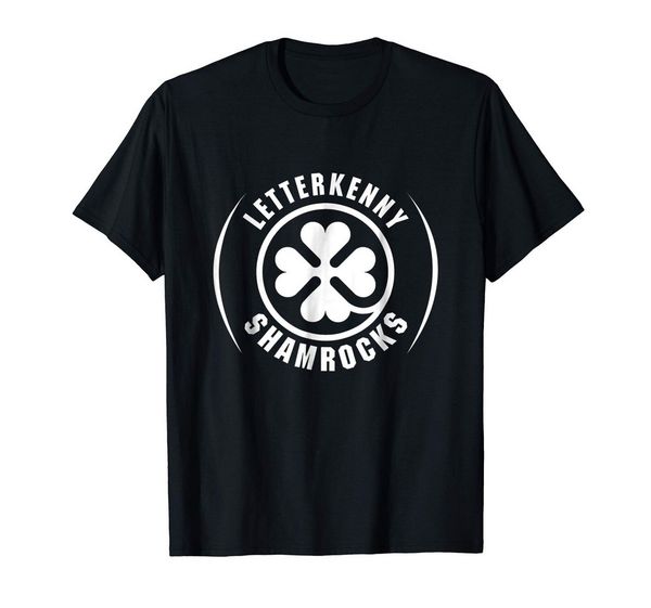 

letterkenny shamrock logo funny black t-shirt s-3xl trendy streetwear tee shirt