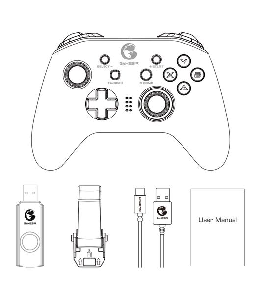FreeShipping T4 Pro Bluetooth Game Controller 2.4GHz Wireless Gamepad si applica a Nintendo Switch Apple Arcade e MFi Games
