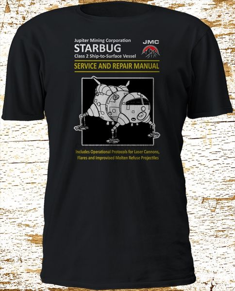 

new starbug jupiter mining corporation jmc red dwarf series black t-shirt fashion new summer short sleeve t shirt