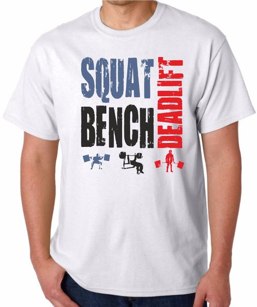 

2019 fashionquality squat bench deadlift t shirt weightlifting body building tee shirt fitness tee order t shirts