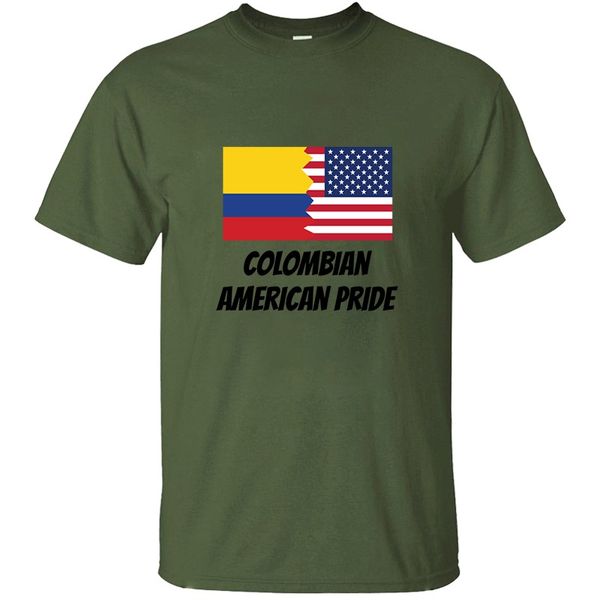 

summer custom colombian american pride t-shirt streetwear black men tshirts plus size s-5xl tee shirt comic