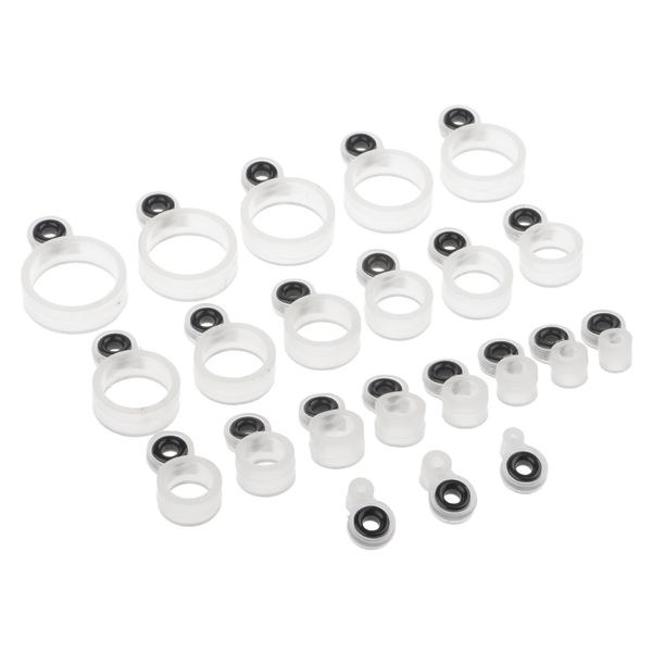 

22pcs silicone fishing rod guide eye rings luminous telescopic rod guide diy