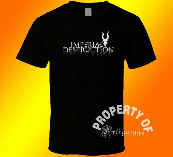 

imperial destruction black metal s m l xl короткие рукава черная футболка