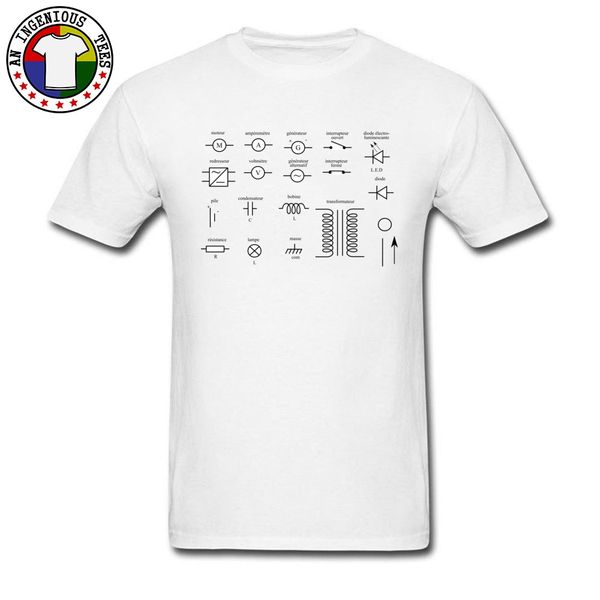 

shirts circuit schematic symbols printed on t-shirts summer men's tee shirt brand-clothing shirt