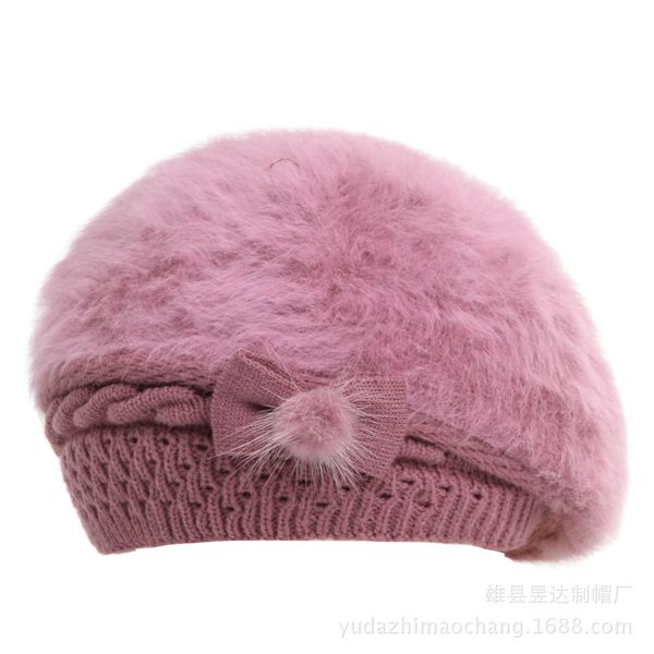 

thick warm knitted hatwomen winter hats for women ladies beanie girls skullies caps bonnet femme snapback warm fur hat, Blue;gray